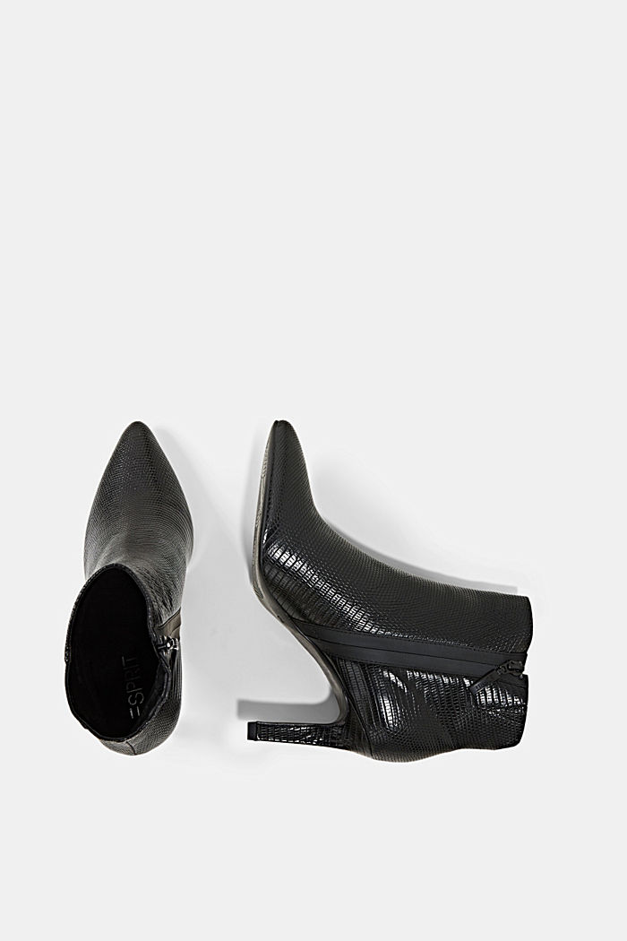 Faux leather ankle boots, BLACK, detail image number 1