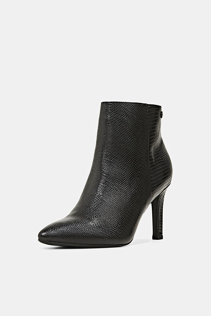 Faux leather ankle boots, BLACK, detail image number 2