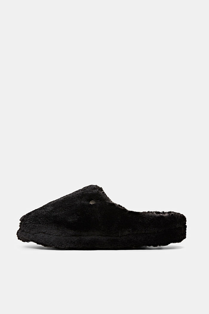Pantoffels van teddy, BLACK, detail image number 0