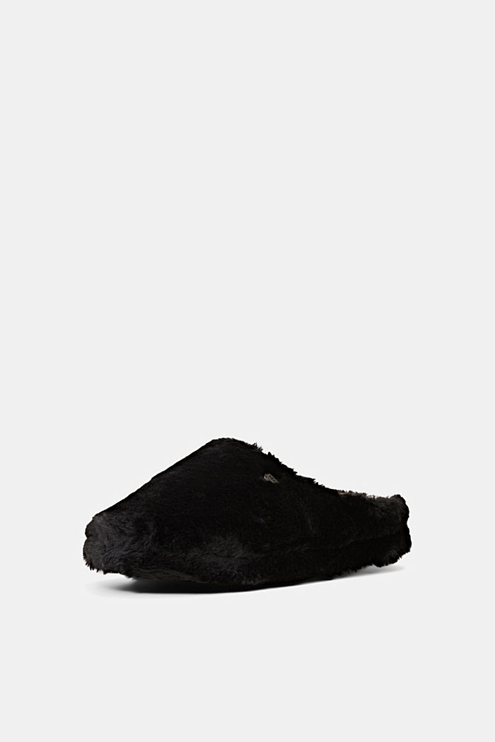 Chaussons en peluche, BLACK, detail image number 2