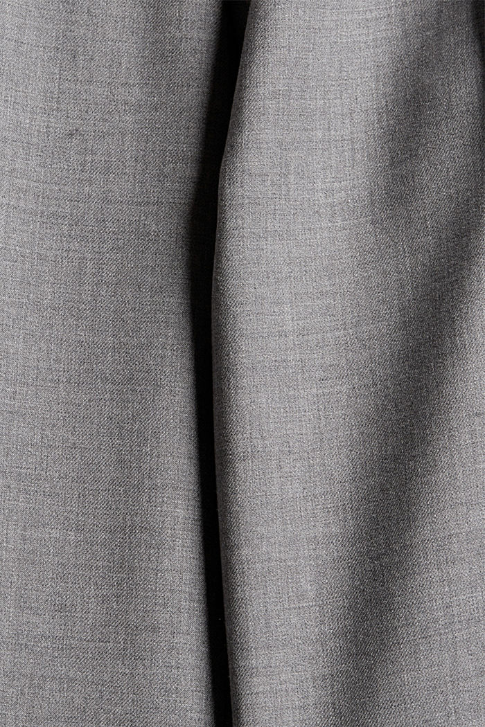 À teneur en laine : pantalon orné de fentes au bas des jambes, GUNMETAL, detail image number 4