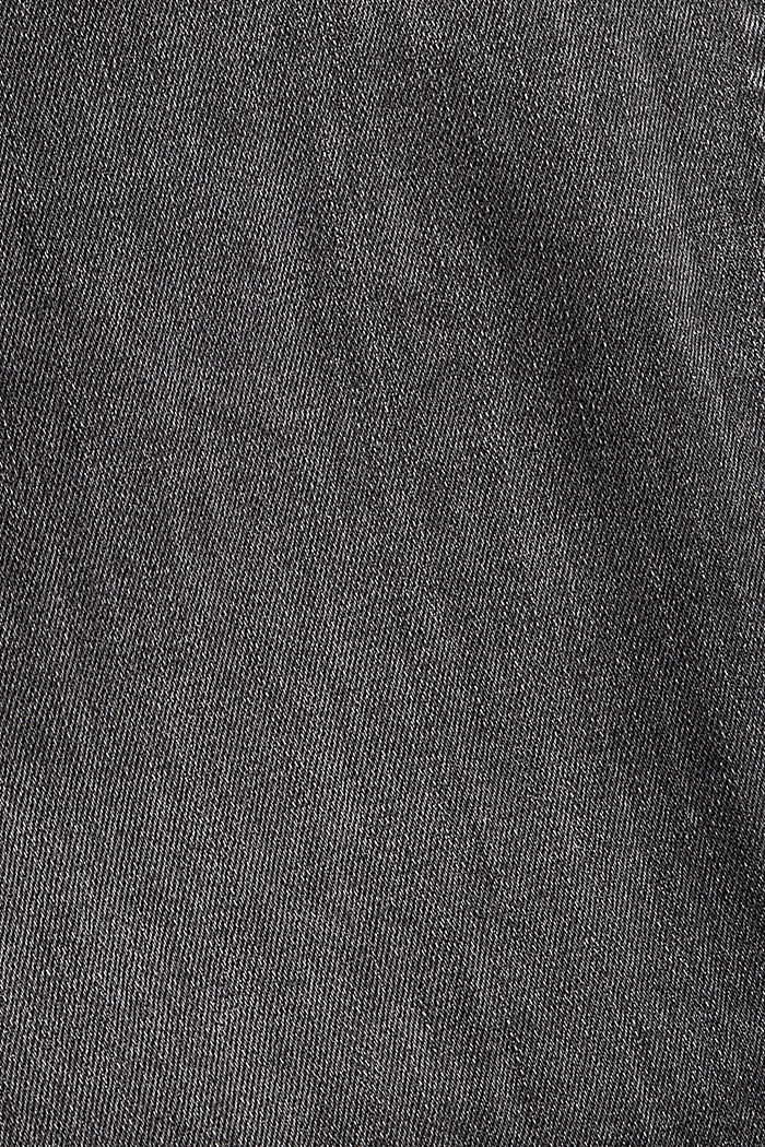 Jean stretch en coton biologique mélangé, GREY DARK WASHED, detail image number 4