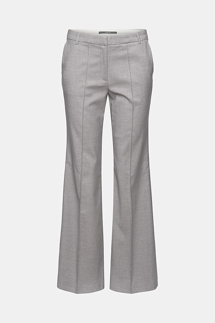 Wool blend: flared trousers
