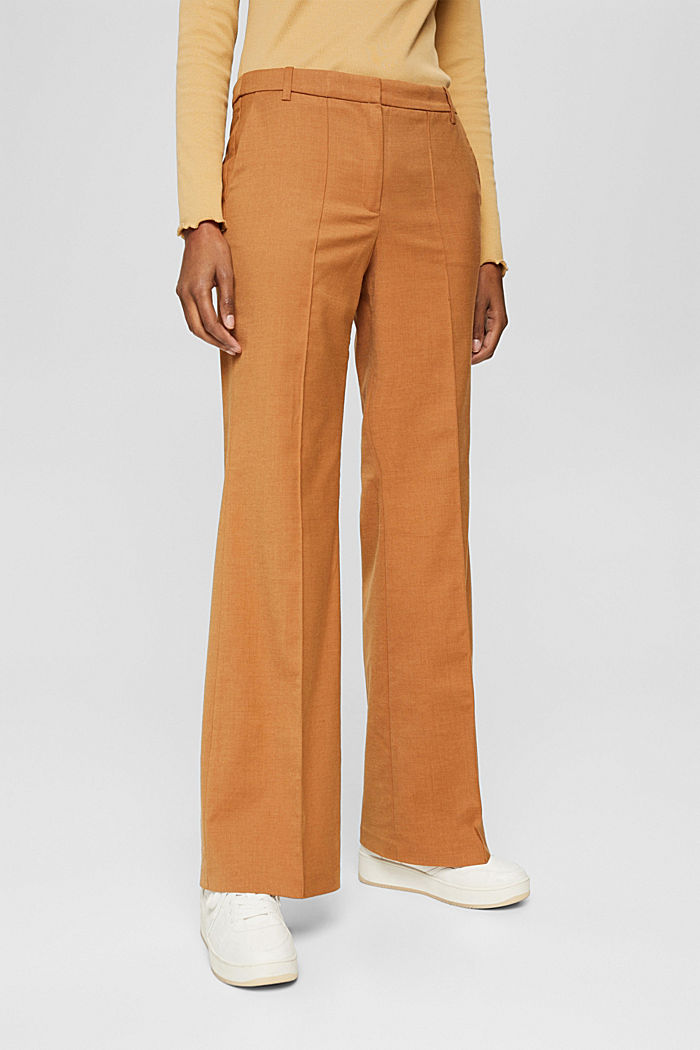 Wool blend: flared trousers
