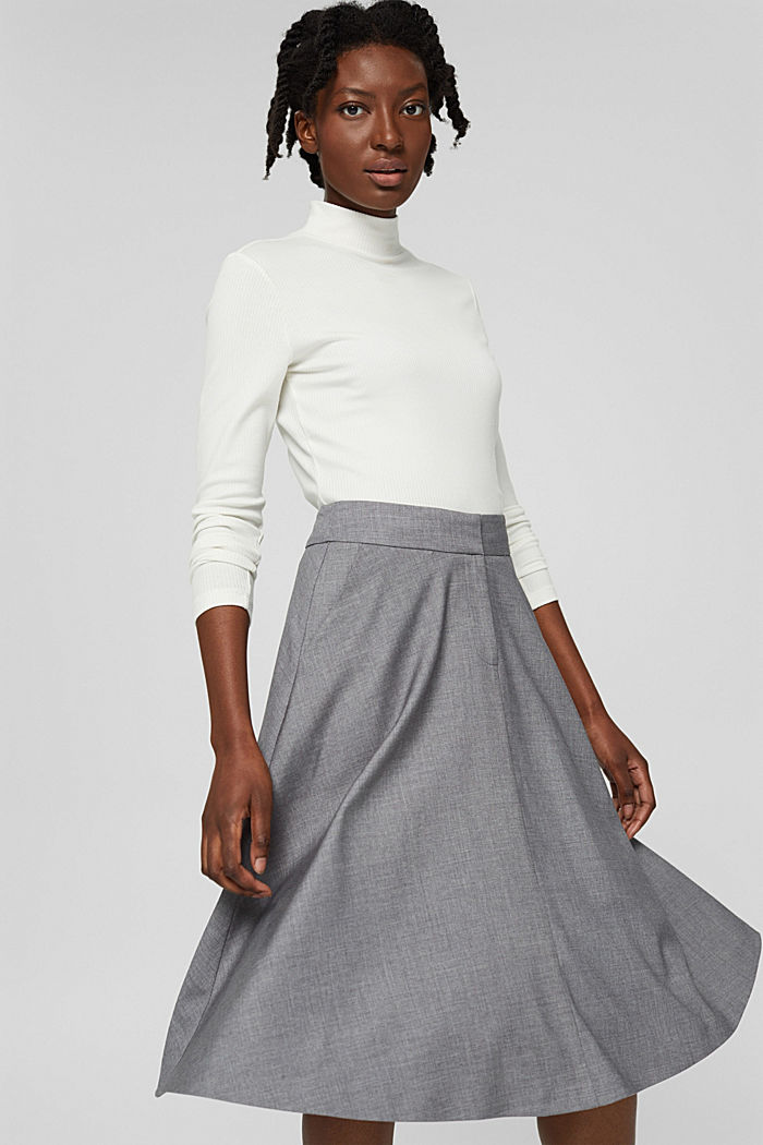 With wool: elegant A-line skirt