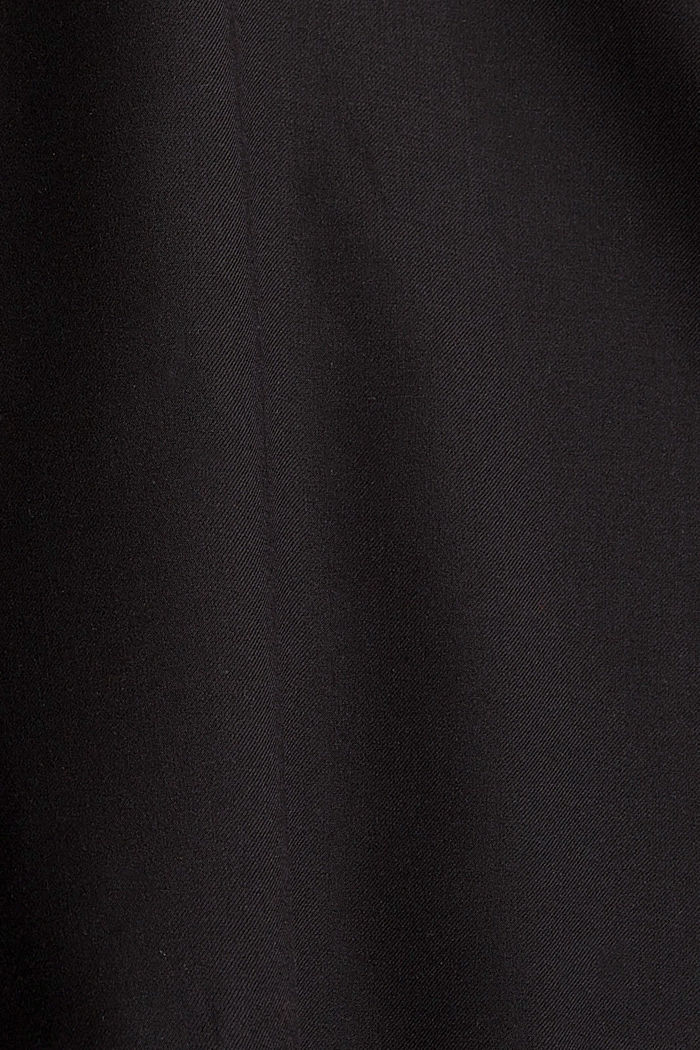 Met wol: knielange rok met riem, BLACK, detail image number 4