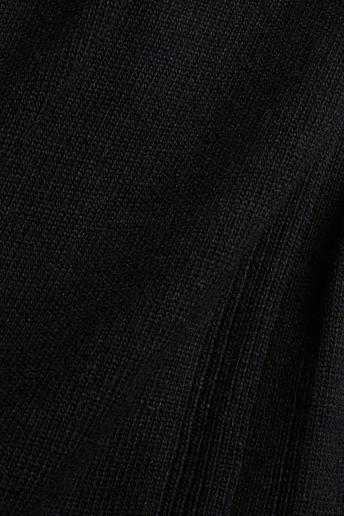 Sisältää villaa/kašmiria: midineulemekko, BLACK, detail image number 4