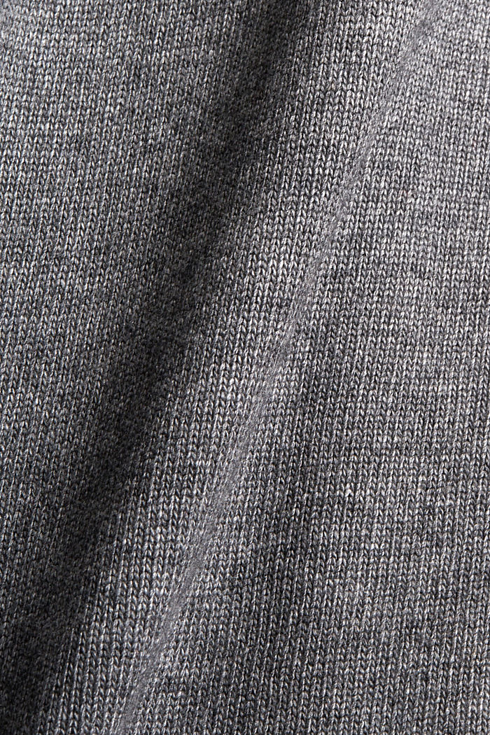 Con lana y cachemir: Vestido de punto midi, MEDIUM GREY, detail image number 4