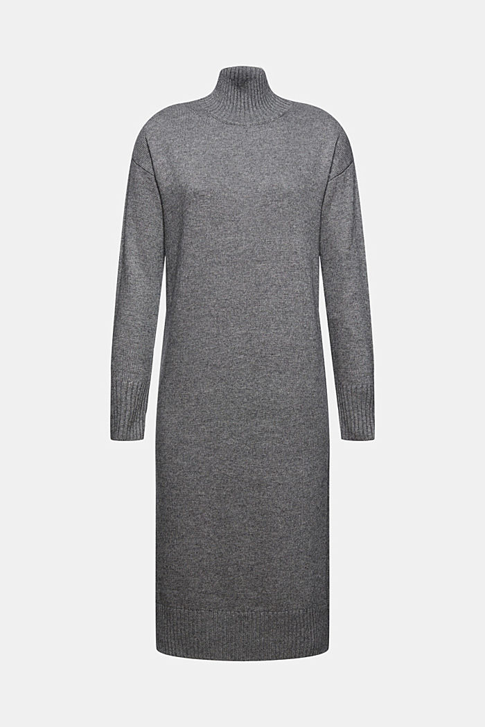 Knitted midi dress in a wool/cashmere blend