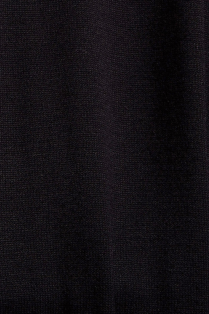 Vestido de punto en línea A, LENZING™ ECOVERO™, BLACK, detail image number 4