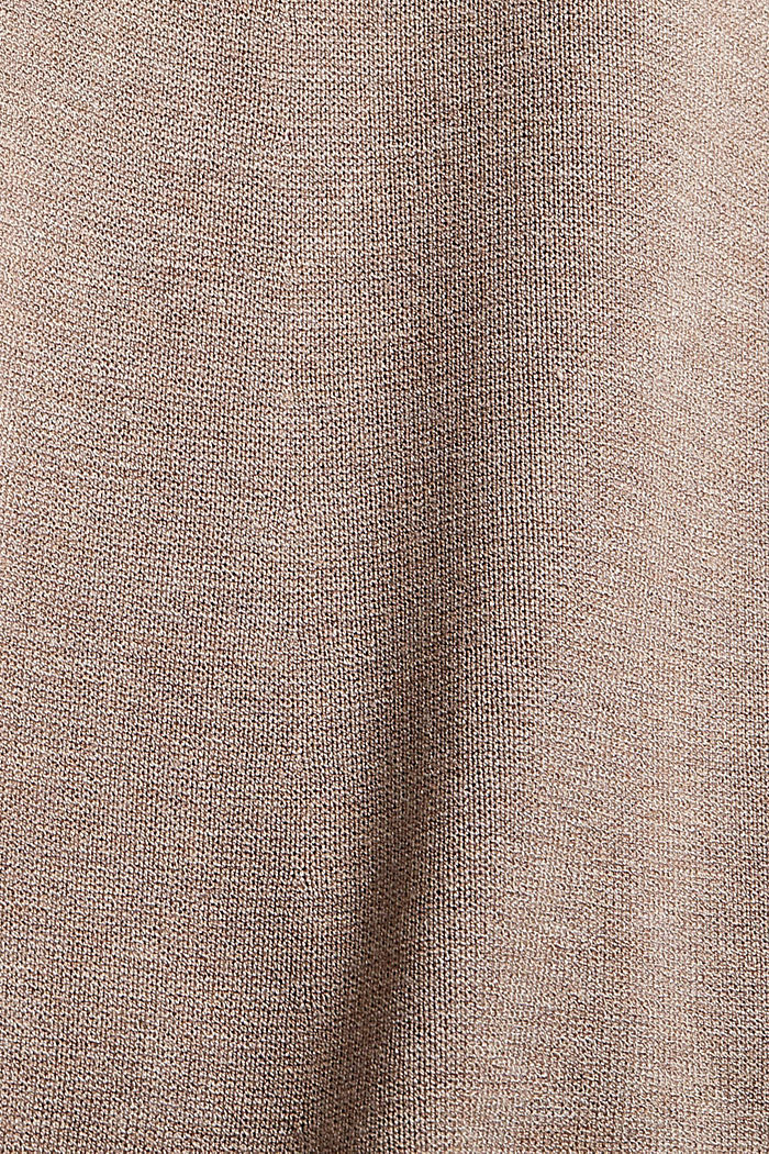 Robe-pull de coupe trapèze, LENZING™ ECOVERO™, LIGHT TAUPE, detail image number 4