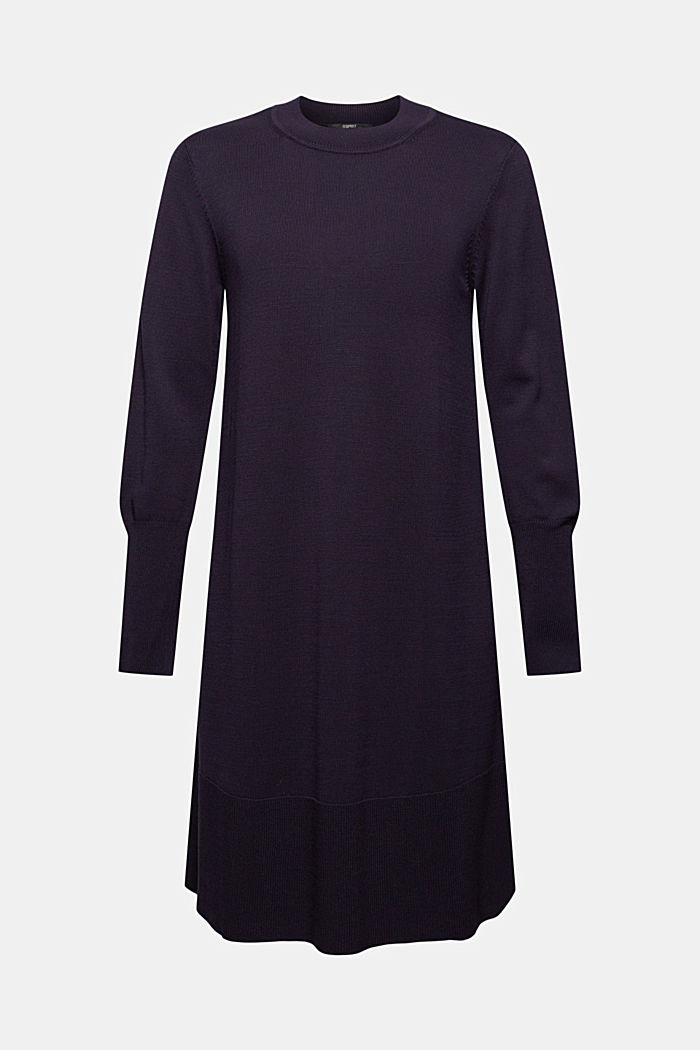 Strickkleid in A-Linie, LENZING™ ECOVERO™, NAVY, overview