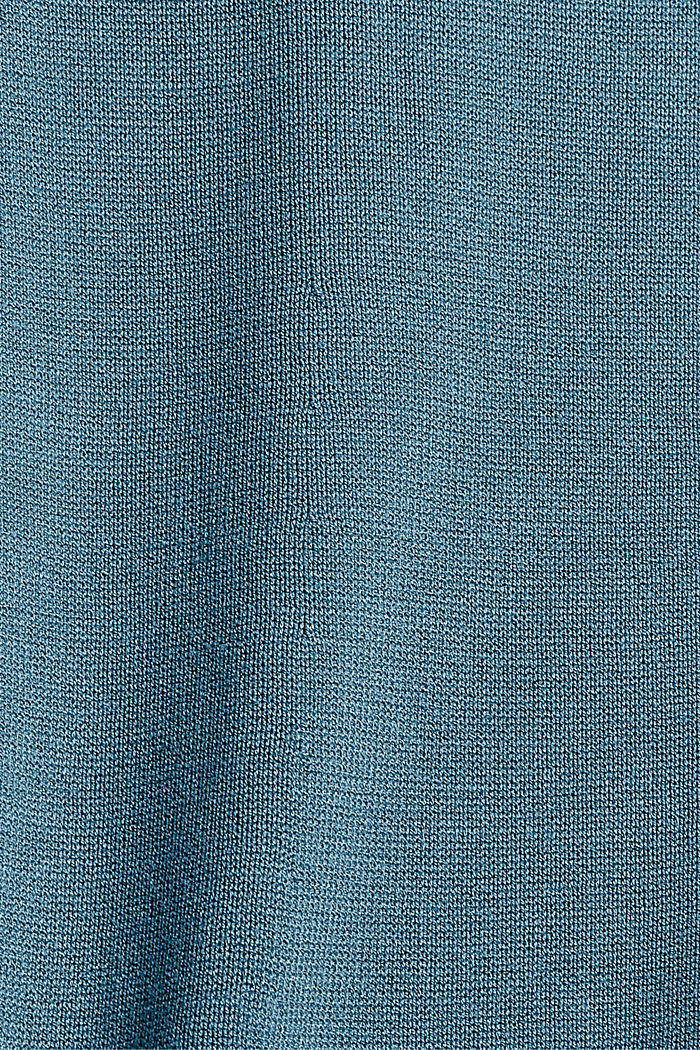 Gebreide jurk met A-lijn, LENZING™ ECOVERO™, PETROL BLUE, detail image number 5