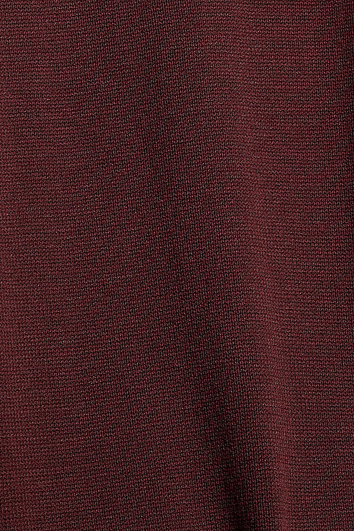 Strickkleid in A-Linie, LENZING™ ECOVERO™, BORDEAUX RED, detail image number 4