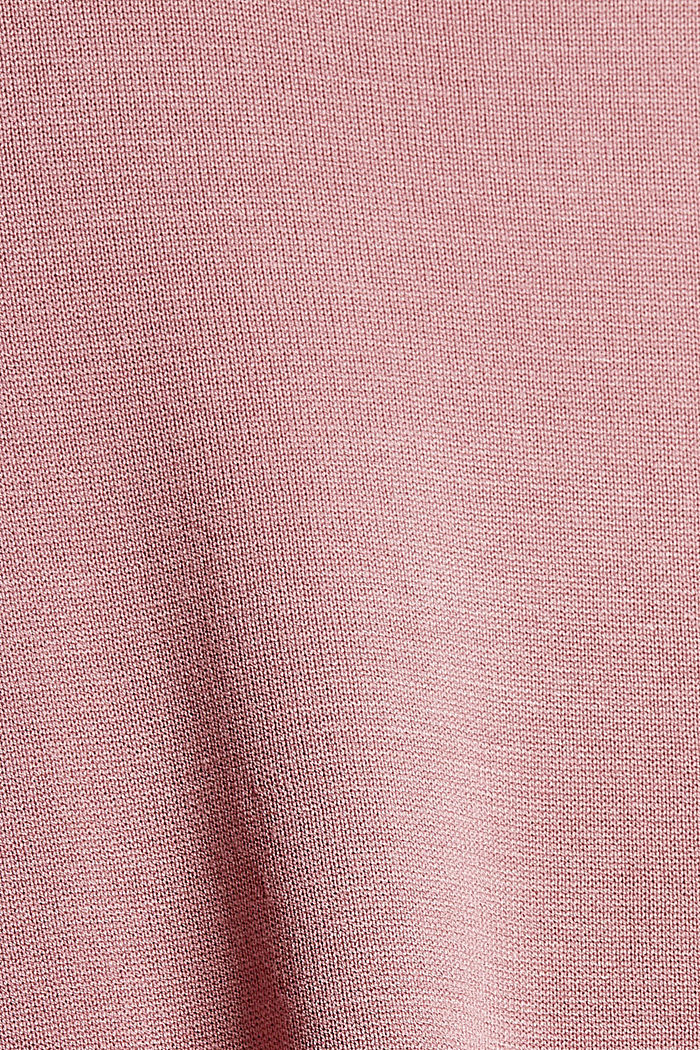 Robe-pull de coupe trapèze, LENZING™ ECOVERO™, DARK OLD PINK, detail image number 4