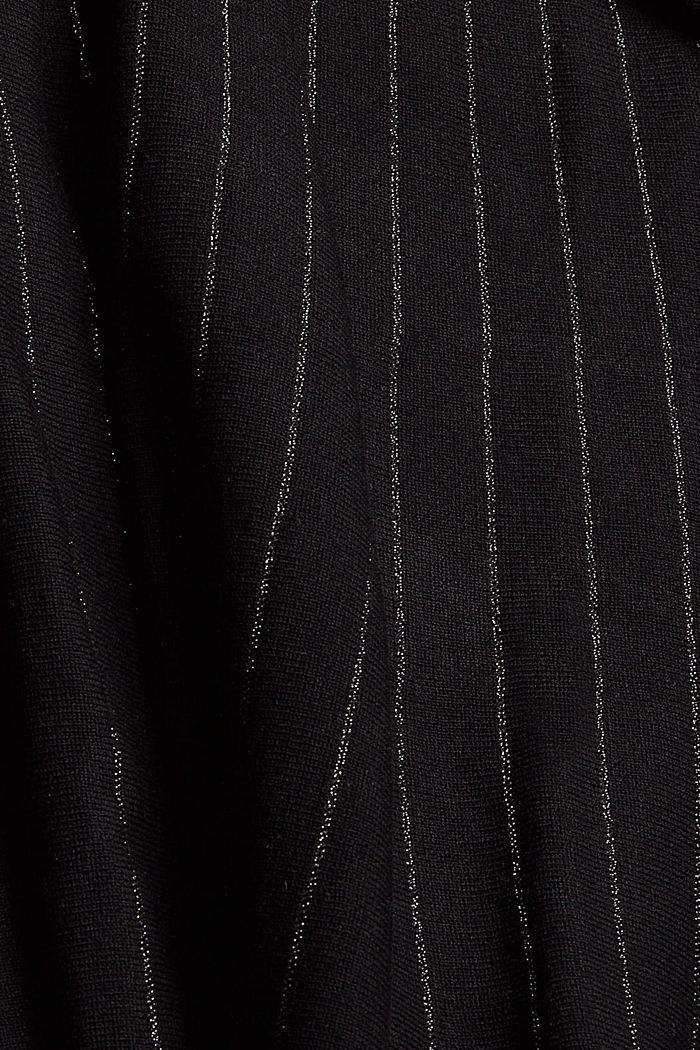 Midi-jurk met glitter, LENZING™ ECOVERO™, BLACK, detail image number 5