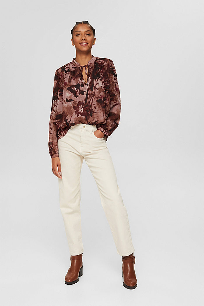 Recycled: chiffon blouse with a floral print