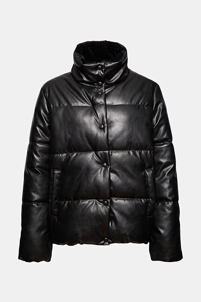 Faux leather quilted jacket with 3M™ Thinsulate™