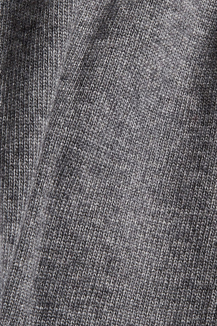 Wool/cashmere blend: Cardigan with decorative buttons, MEDIUM GREY, detail image number 4
