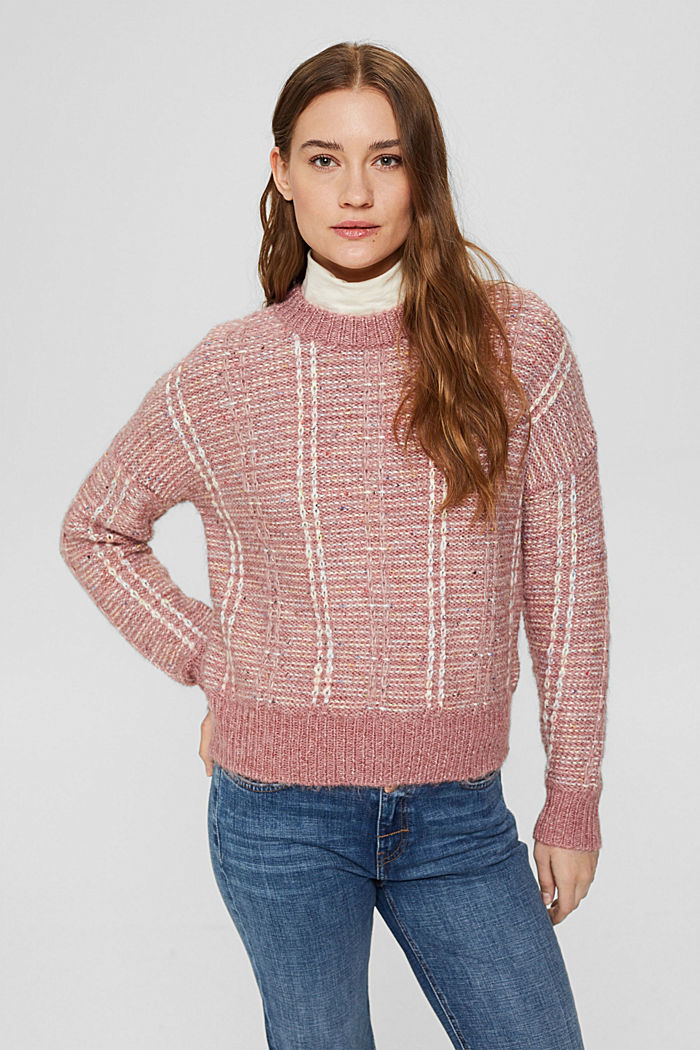 S vlnou: vícebarevný pulovr z příze Mouline