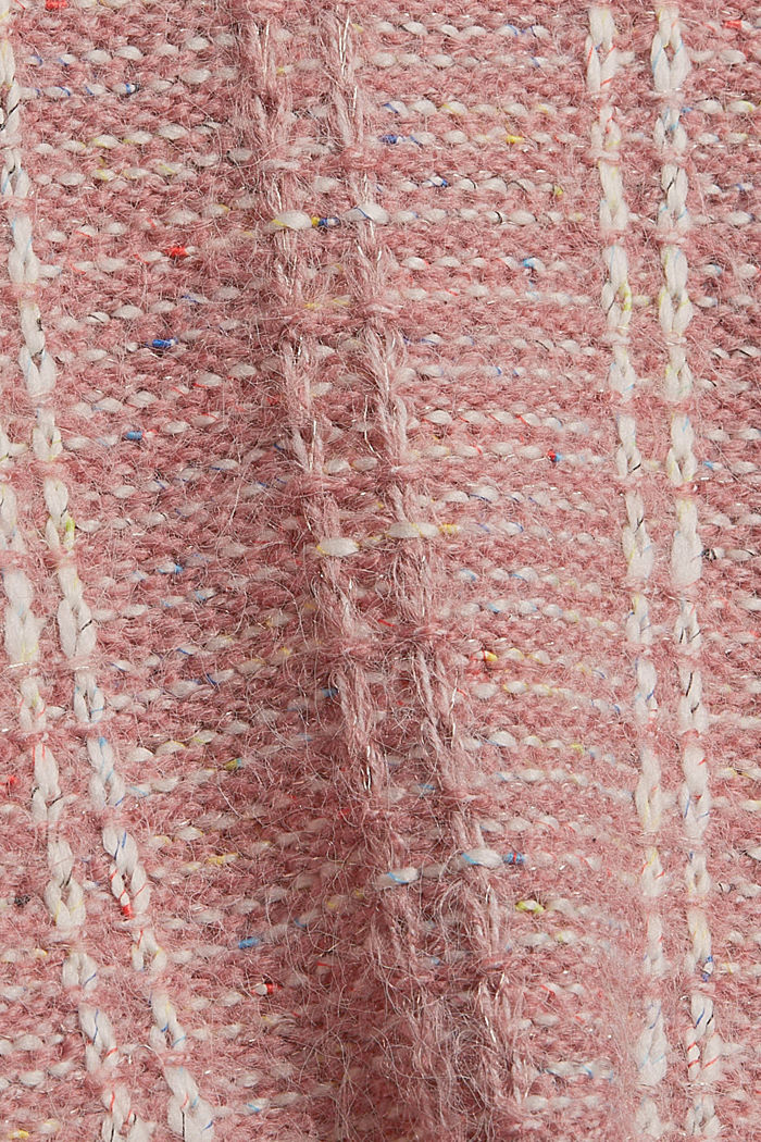 À teneur en laine : le pull-over multicolore en fil mouliné, OLD PINK, detail image number 4