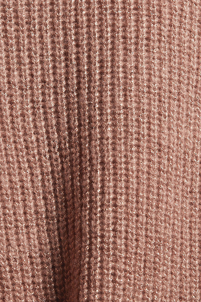 À teneur en laine : pull-over à fil scintillant, OLD PINK, detail image number 4