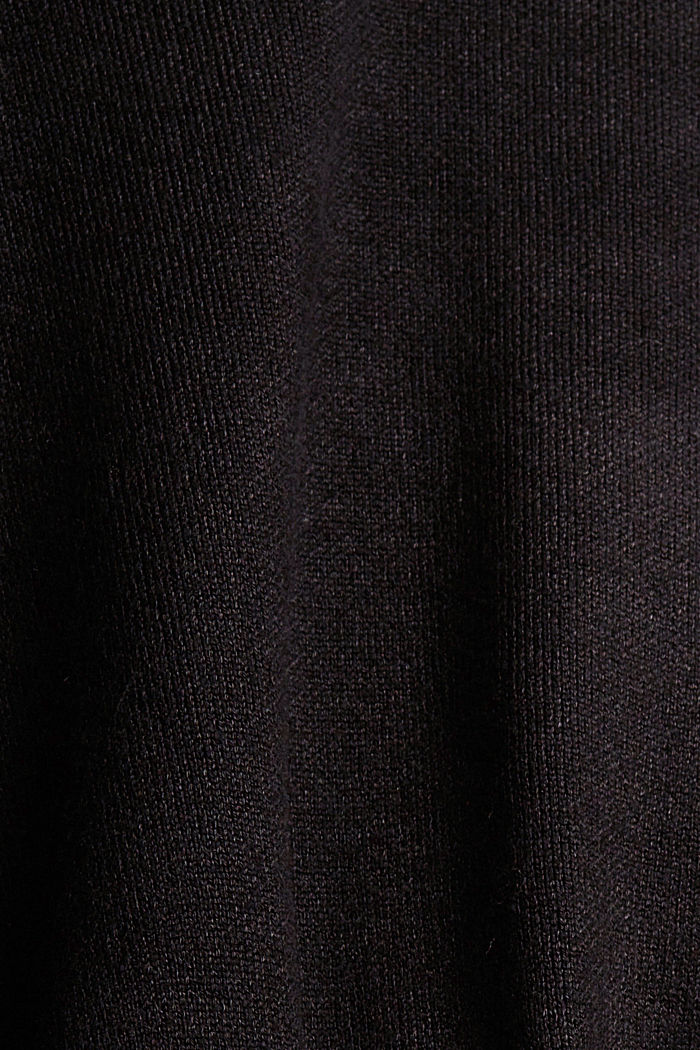 Pikeepaita neulosta, jossa LENZING™ ECOVERO™ -materiaalia, BLACK, detail image number 4