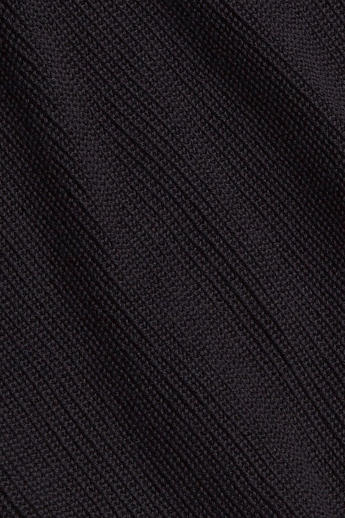 Gebreid vest van 100% katoen, BLACK, detail image number 4