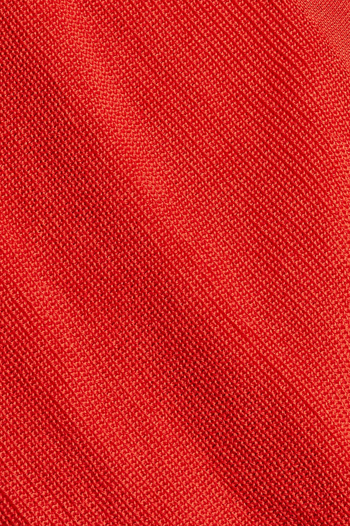 Gebreid vest van 100% katoen, ORANGE RED, detail image number 4