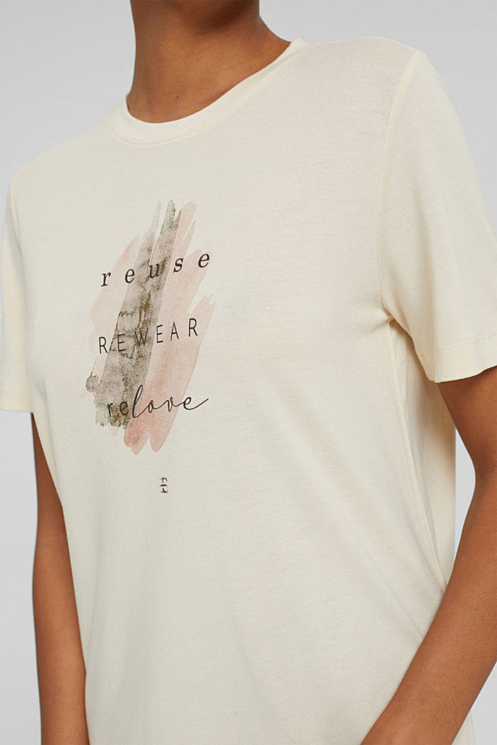 T-shirt met print van TENCEL™ x REFIBRA™, ICE, detail image number 2
