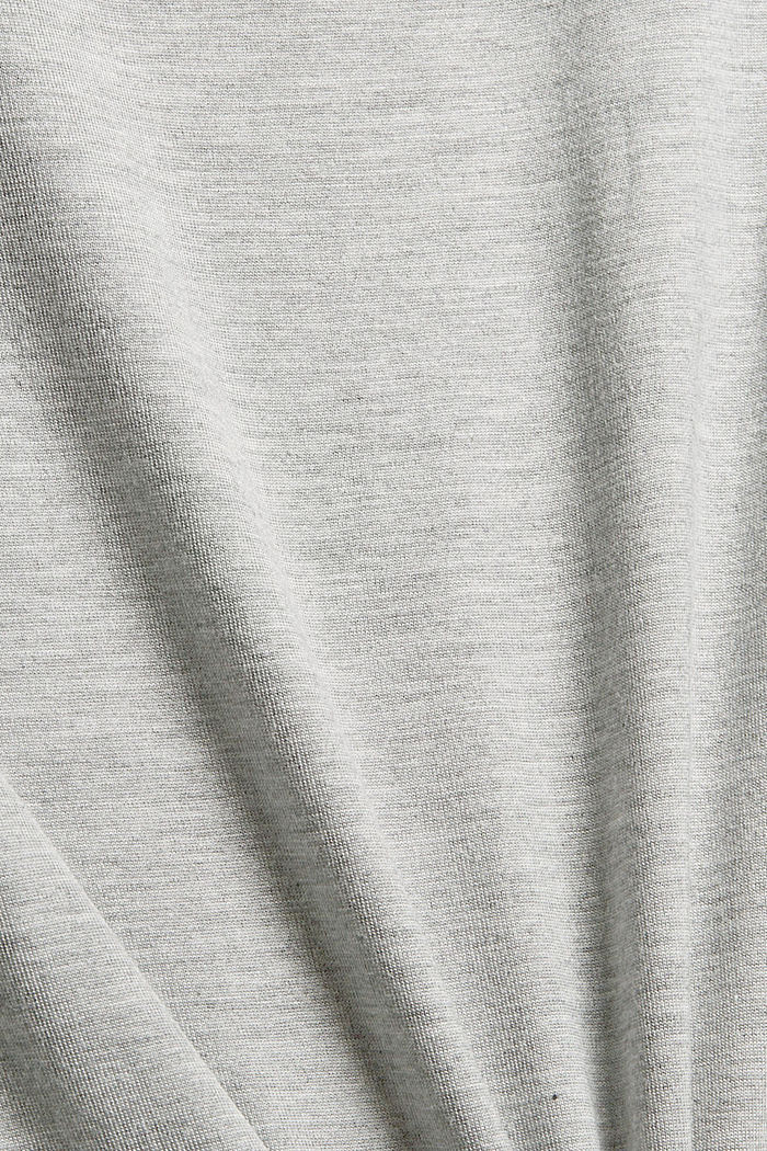 Metallinhohtoinen T-paita LENZING™ ECOVEROA™, LIGHT GREY, detail image number 4