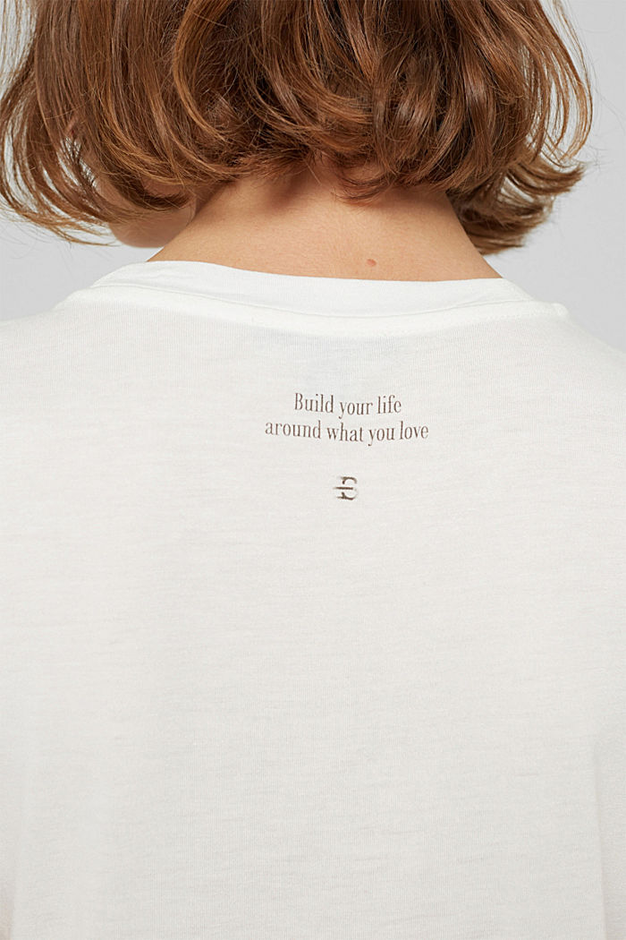 T-shirt z napisem, LENZING™ ECOVERO™, OFF WHITE, detail image number 5