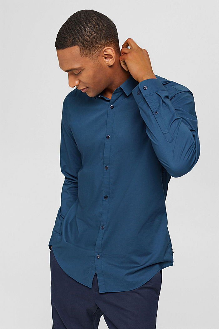 Made of recycled material: blended cotton shirt