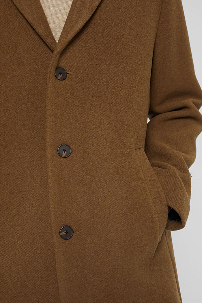 Manteau en laine mélangée, BARK, detail image number 5