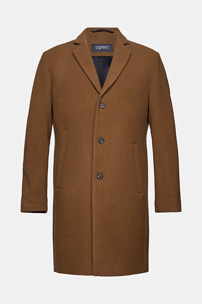 Manteau en laine mélangée, BARK, detail image number 6