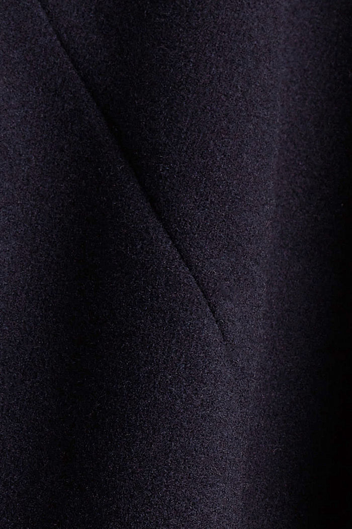 Abrigo en mezcla de lana, DARK BLUE, detail image number 5