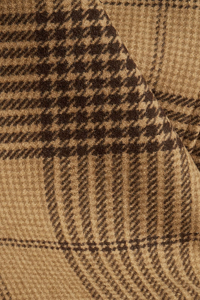 Manteau à carreaux prince de galles en laine mélangée, BARK, detail image number 5