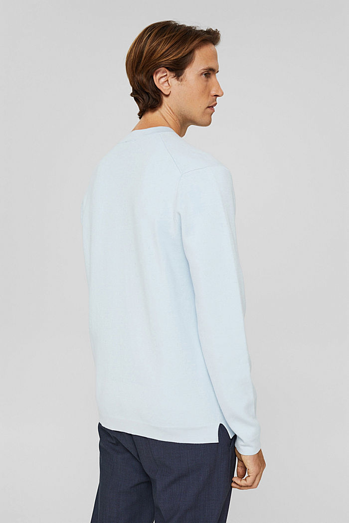 Pullover mit V-Ausschnitt, LENZING™ ECOVERO™, PASTEL BLUE, detail image number 3