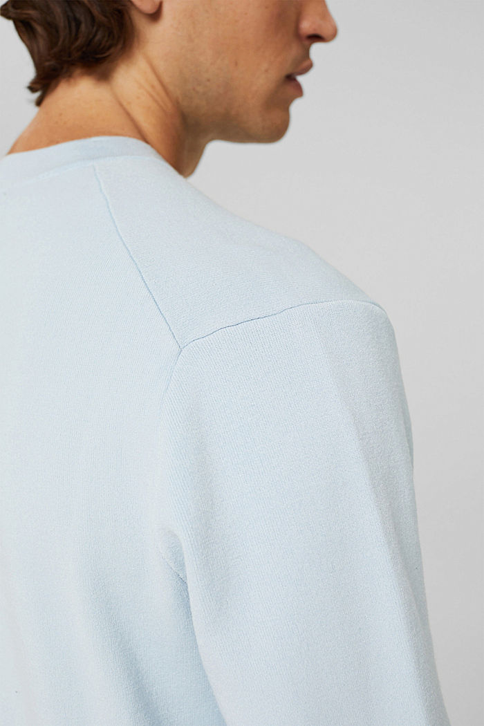Pullover mit V-Ausschnitt, LENZING™ ECOVERO™, PASTEL BLUE, detail image number 5