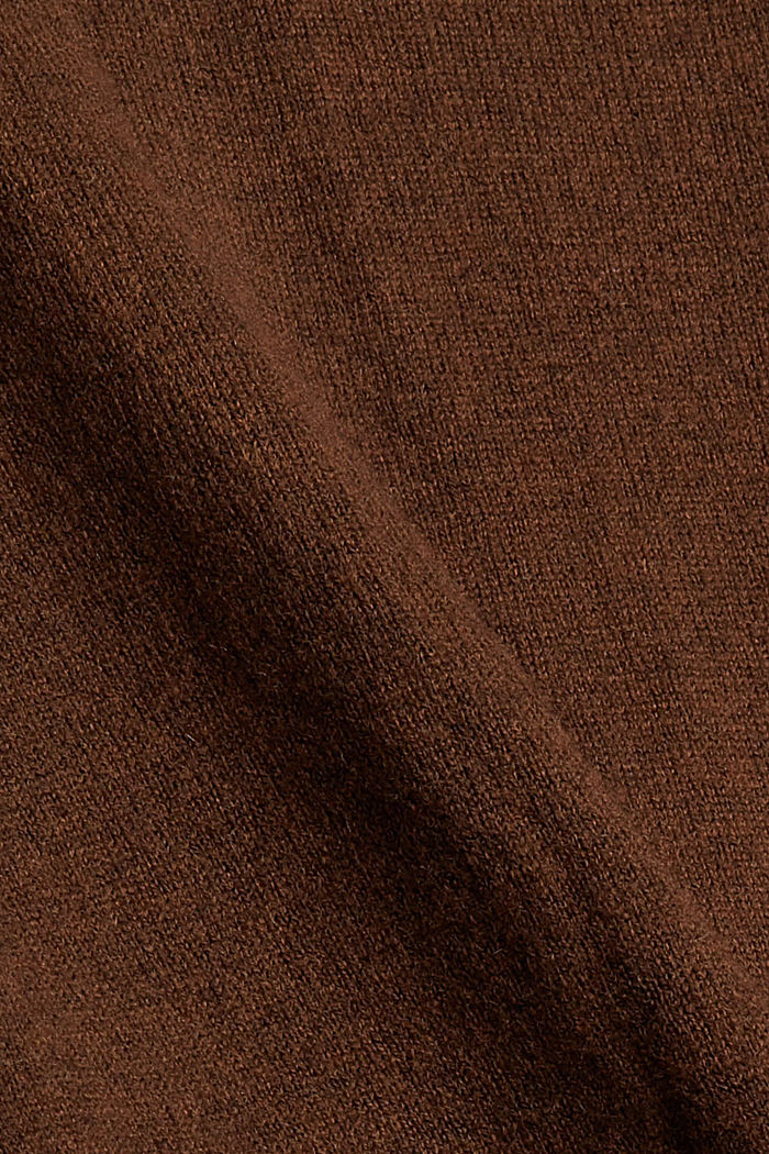 Cardigan en 100 % laine mérinos, BARK, detail image number 4
