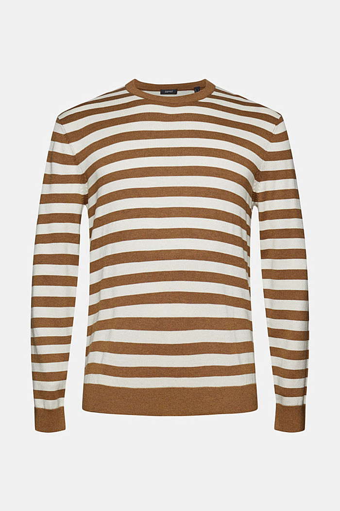Striped jumper made of blended organic cotton