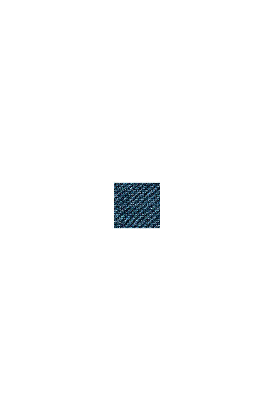 Kardigan z kieszeniami, 100% bawełny ekologicznej, PETROL BLUE, swatch