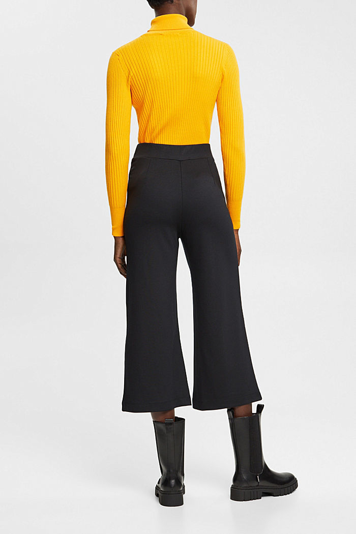 High-rise jersey culottes, BLACK, detail-asia image number 3