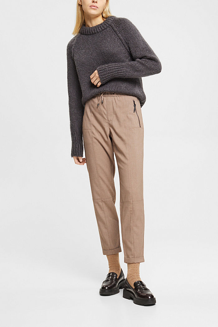 Jogger style trousers, TAUPE, detail-asia image number 3