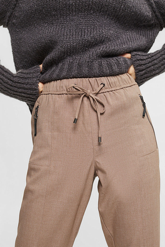 Jogger style trousers, TAUPE, detail-asia image number 4