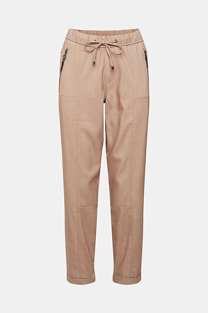Jogger style trousers, TAUPE, detail-asia image number 7