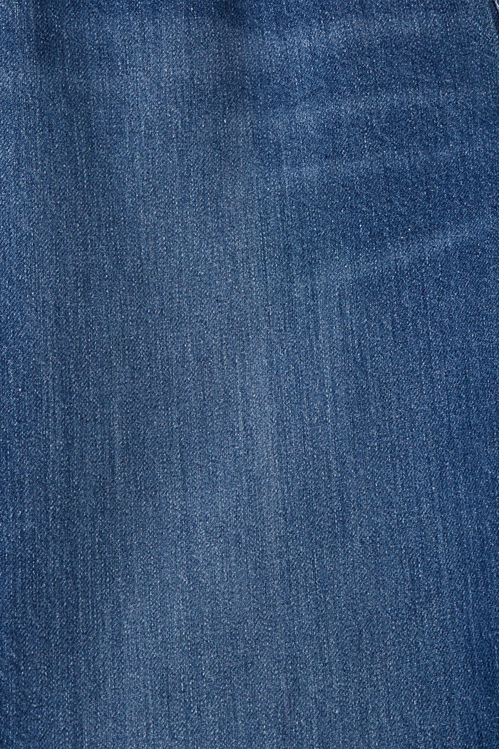 做舊寬鬆牛仔褲，100%純棉, BLUE MEDIUM WASHED, detail-asia image number 5