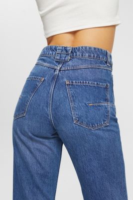 High-rise distressed dad fit jeans, BLUE MEDIUM WASHED, detail-asia image number 4