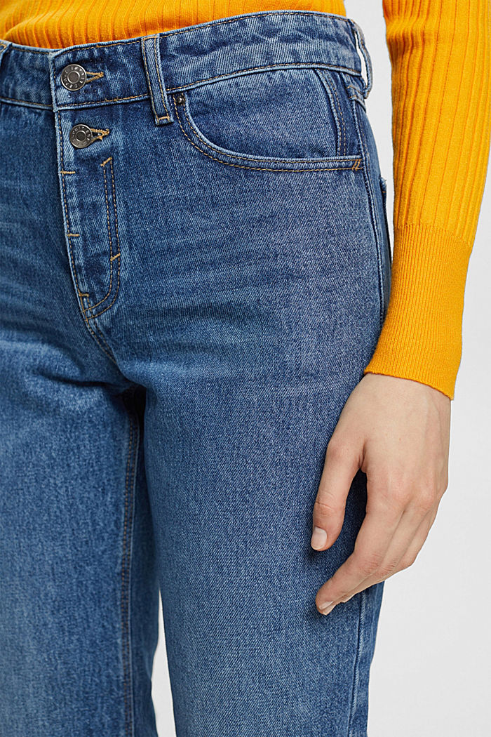 Cropped flared stretch jeans, BLUE MEDIUM WASHED, detail-asia image number 2