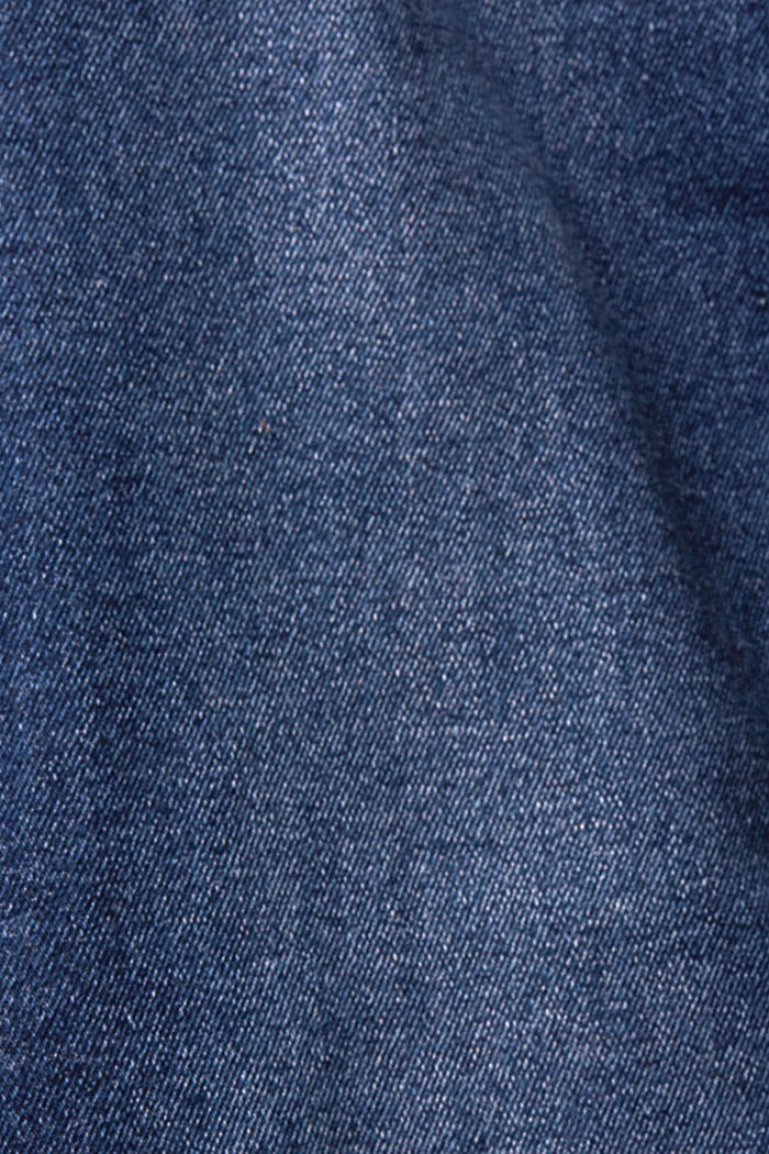 高腰直腳牛仔褲, BLUE DARK WASHED, detail-asia image number 5